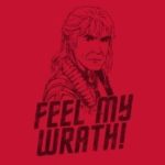 CBS Feel My Wrath! – Khan Illustrated – Star Trek Adult T-Shirt, XXX-Large Red