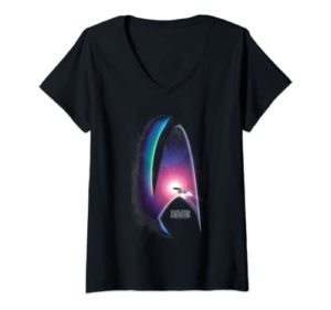 Womens Star Trek Generations Movie V-Neck T-Shirt