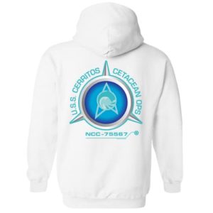 Star Trek: Lower Decks Cetacean Ops Delta Logo Fleece Hooded Sweatshirt White
