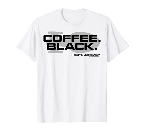 Star Trek Voyager Coffee Black Capt. Janeway T-Shirt