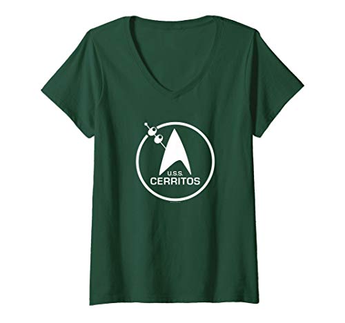 Womens Star Trek: Lower Decks St. Patrick’s U.S.S. Cerritos V-Neck T-Shirt