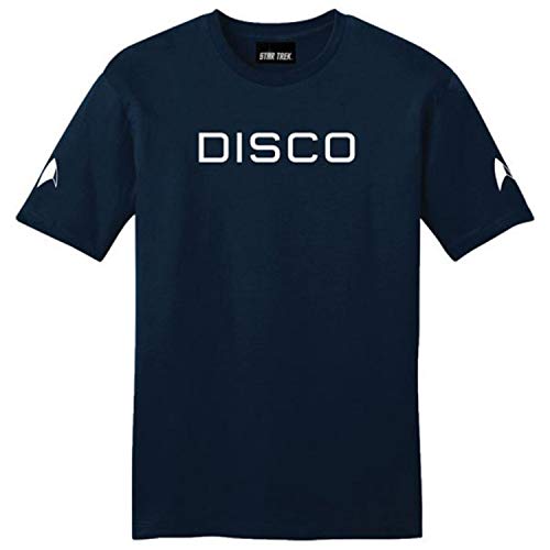 Star Trek Discovery Disco Men’s Short Sleeve T-Shirt (Medium) Navy