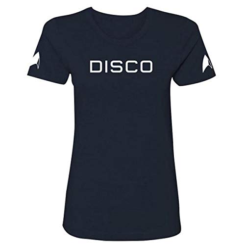 Star Trek Discovery Disco Women’s Short Sleeve T-Shirt (Small) Navy