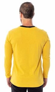 Star Trek The Original Series Men’s TOS Costume Long Sleeve Tee Shirt – (Captain Kirk, XXX-Large)