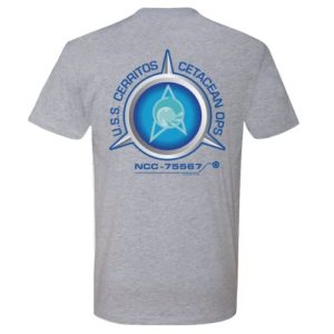 Star Trek: Lower Decks Cetacean Ops Delta Logo Adult Short Sleeve T-Shirt Grey