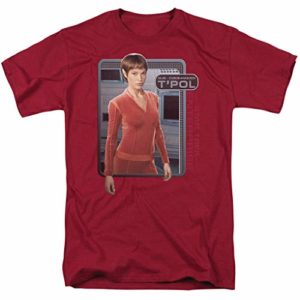 A&E Designs Star Trek Enterprise T’POL Adult Cardinal Red T-Shirt Tee Shirt, 2XL