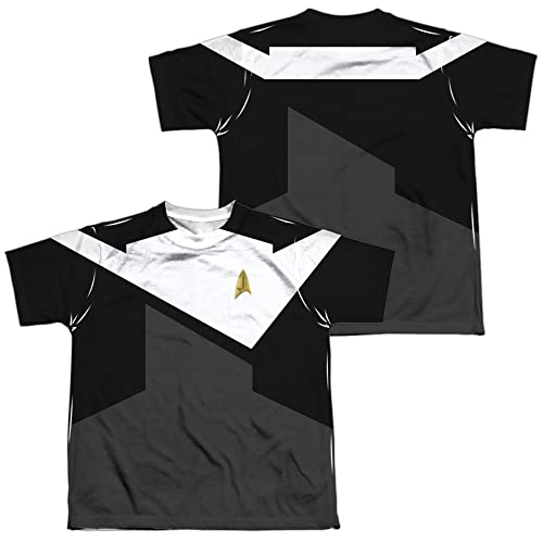 Star Trek Prodigy White Uniform Unisex Youth Sublimated Halloween Costume T Shirt (X-Large) White (Front/Back)
