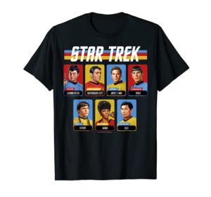 Star Trek Original Series Crew Retro Rainbow Graphic T-Shirt
