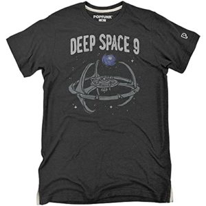 Popfunk Official Star Trek Deep Space Nine DS9 Slim Fit Ultrasoft Tri-Blend T-Shirt (Small)