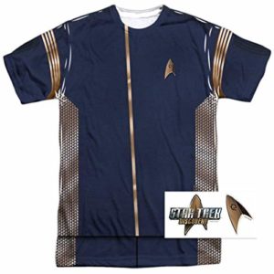 Popfunk Star Trek Discovery Engineering Uniform Adult Short Sleeve T Shirt (Small)