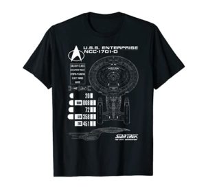 Star Trek Next Generation Enterprise Chart T-Shirt