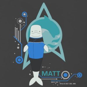 Star Trek: Lower Decks Matt Cetacean Ops Delta Logo Adult Short Sleeve T-Shirt Navy