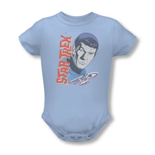 Star Trek – Infant Vintage Spock Onesie in Light Blue, 18 Months, Light Blue