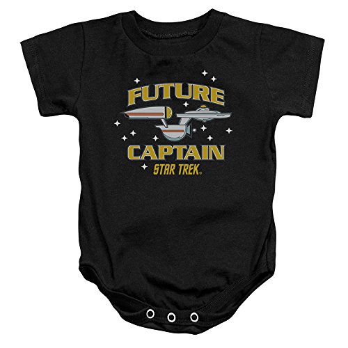 Star Trek Future Captain Infant One-Piece Snapsuit, 18 Months Black