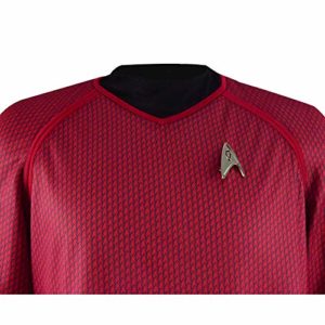 TISEA Men’s Star Series Costume Shirt Kirk/Scotty/Spock T-Shirts (XXL, Red)