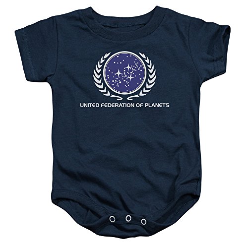 Star Trek – Infant United Federation Logo Onesie in Navy, 24 Months, Navy