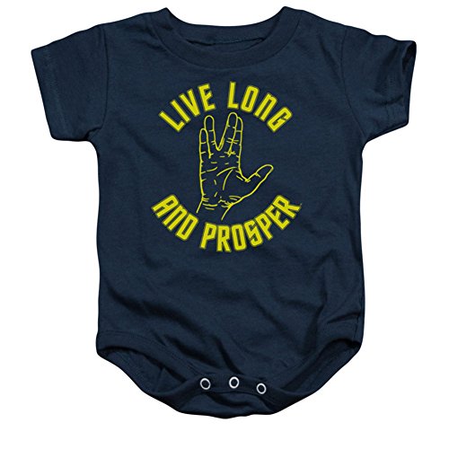 Infant: Star Trek- Live Long Hand Onesie Infant Onesie Size 0-6 Mos