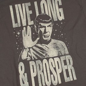 Popfunk Star Trek Live Long & Prosper T Shirt & Stickers (Medium) Charcoal