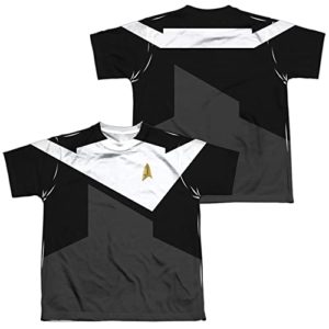 Star Trek Prodigy White Uniform Unisex Youth Sublimated Halloween Costume T Shirt (Medium) White (Front/Back)