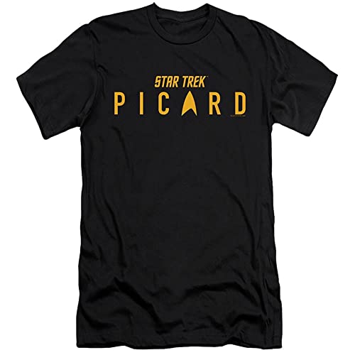 Star Trek Picard Picard Logo – Adult Slim Fit T-Shirt Black